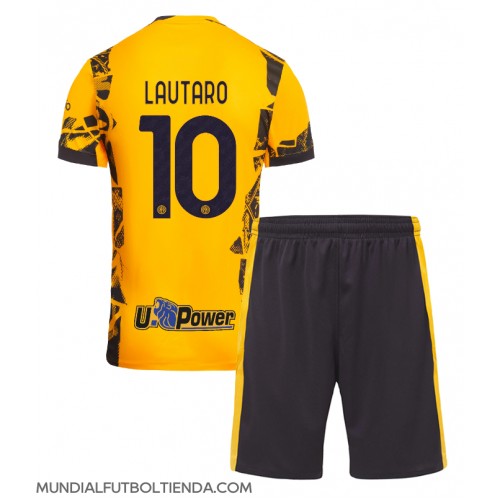 Camiseta Inter Milan Lautaro Martinez #10 Tercera Equipación Replica 2024-25 para niños mangas cortas (+ Pantalones cortos)